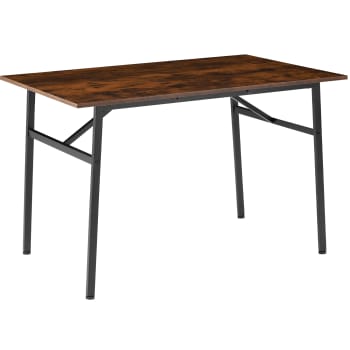 Table de salle à manger ENNIS, Style industriel, en Bois et Acier, 80 x 76  cm acheter en ligne à bas prix