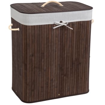 Cesto porta biancheria beige contenitore per cambio stagione con ruote  multiuso casa box oggetti panni salvaspazio scatola bagno