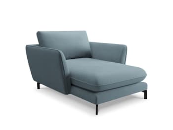 PODIUM - Chaise longue in velluto blu