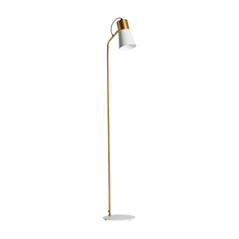 ALICENA - Lampe Haute en Fer Blanc, 24x30x151 cm