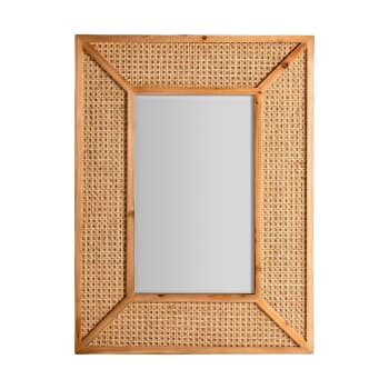 ZETEL - Specchio in Ferro, colore Marrone, 60x4x80 cm