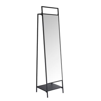 Miroir Haute en Fer Noir 46x39x182 cm