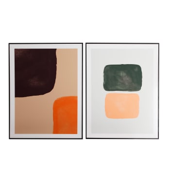 MARJAN - Cuadro, de lienzo, en color tonos en marrón, de 60x3x80cm