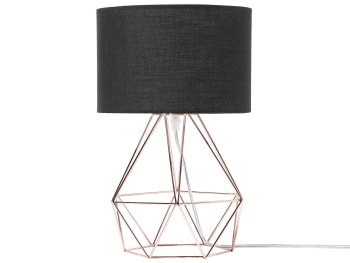 Maroni - Lampada da tavolo in colore nero e rame TETON