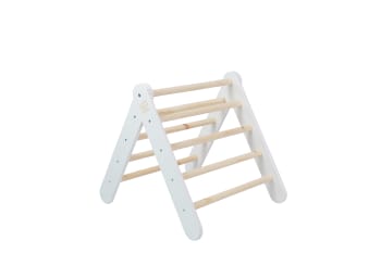 Escalera de madera Montessori blanca