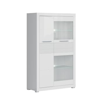 Ulysse - Vaisselier 2 portes panneaux mdf blanc