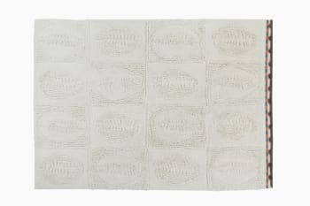 Africa - Tapis lavable en laine beige 170x240
