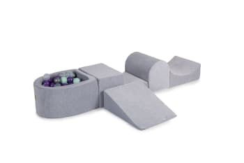 Area Giochi Morbida Per Bambini KiddyMoon - Modulare, Creativa, Facile Da Pulire | Con Gradini E Palline - Foto 11