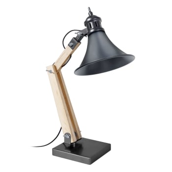 IRON - Lámpara de escritorio metal natural y antracita