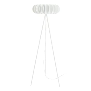 TIAGO - Lampadaire métal blanc d'ivoire