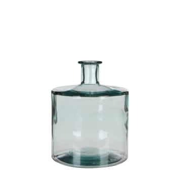 Guan - Vase bouteille en verre recyclé H26