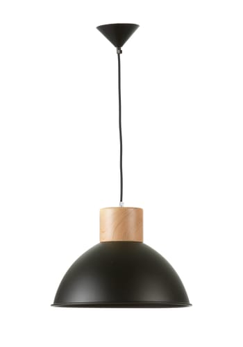 Lámpara de techo metálica negro - Lámpara de techo metálica negro embellecedor madera