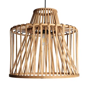 ARTEAGA - Lámpara de techo de bambú en color marrón de 46x46x44cm