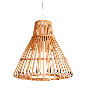 ARTEAGA - Lámpara de techo de bambú en color marrón de 50x50x52cm
