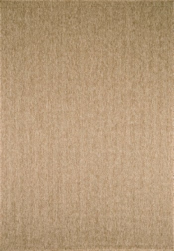 NATURE - Tapis intérieur et extérieur aspect jute beige chevron 200x290