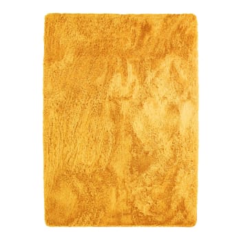 Tappeto a pelo lungo extra-morbido giallo 120x170 Neo