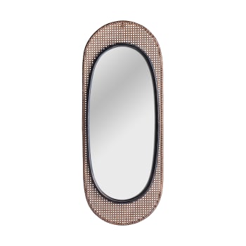 ELSTOB - Miroir en Fer Noir, 43x3x110 cm