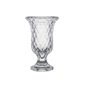 Vase vasque en verre Diamants - 12.5x12.5x20cm