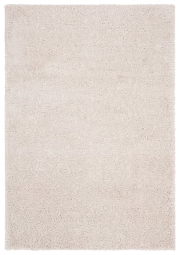 August shag - Tapis de salon interieur hirsute en beige, 122 x 183 cm