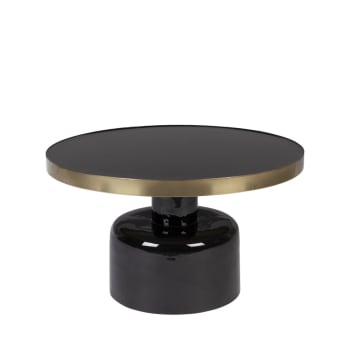 Glam - Table basse design en métal D60cm noir