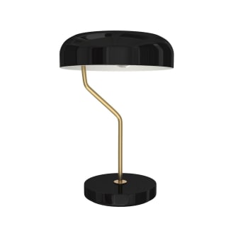 Eclipse - Tischlampe aus schwarzem Stahl mit Messingfinish