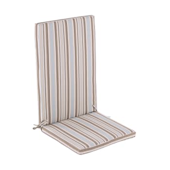 Cojín sillón de jardín reclinable con estampado rayas