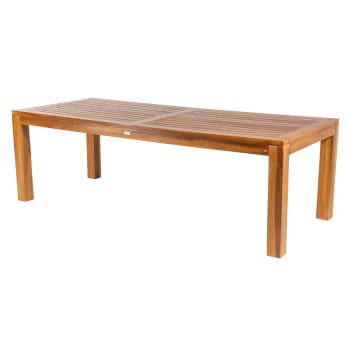 Mesa de jardín rectangular de madera de teca 240x100x77-79 cm