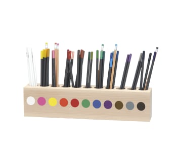 PENCIL HOLDER - Porte Crayons en bois multicolore.