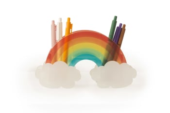 PENCIL HOLDER - Portalápices de metacrilato con forma de arcoiris multicolor