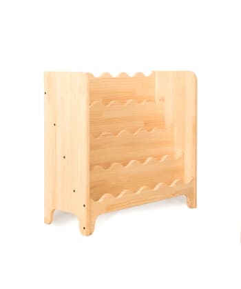 Tabla de equilibrio de pino macizo color madera natural Montessori. BALANCE  BOARD