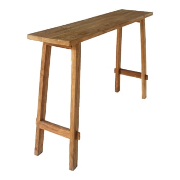 Pouj - Table haute de bar en bois 80x30cm