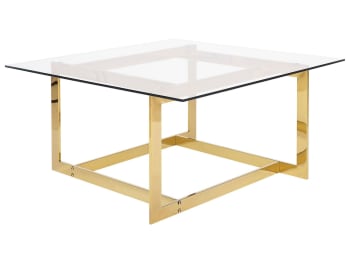 Crystal - Table basse dorée en verre