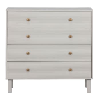 Commode en bois de pin blanc décapé en 90x40x80 cm ZEMNE | Maisons du Monde