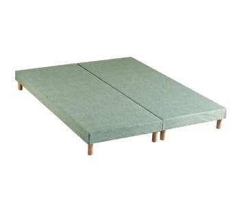 Sommier tapissier - Sommier tapissier vert celadon 2x90x200
