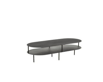 Murray - Table basse double plateau rectangle métal