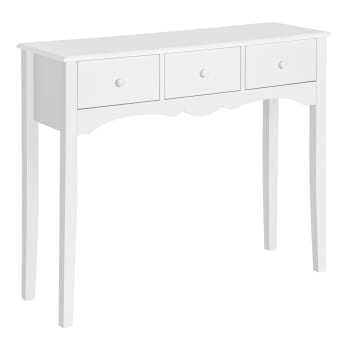 Mueble mesa recibidor color blanco 100 x 32 x 85cm