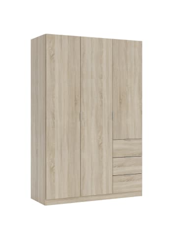 Fullerton - Garde-robe avec 3 portes et 3 tiroirs effet bois chêne