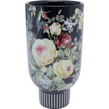 Rose magic - Vase fleurs en céramique noire H27