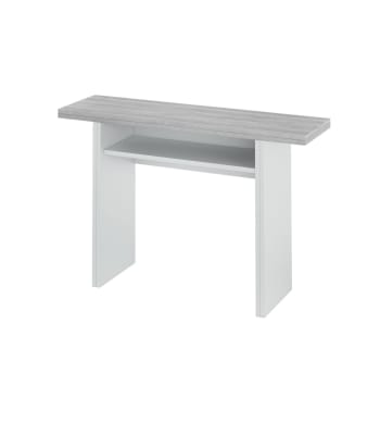 Garland - Table extensible effet bois 120x35 cm blanc et béton