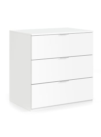 Bridgeport - Commode effet bois blanc 77x38 cm