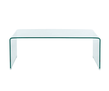 Ginza - Table basse  verre trempé transparent 120cm