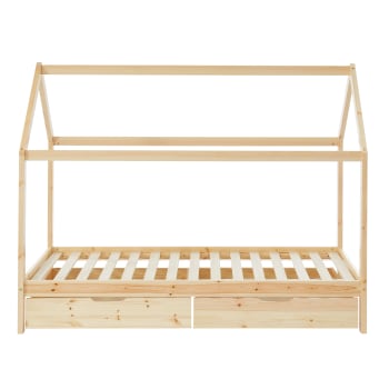 Lit Cabane Pour Enfant Avec Tiroirs 190x90cm Bois MARCEAU | Maisons Du ...