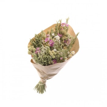 BFS - Bouquet fleurs séchées L Pink D25cm