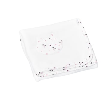 Chapaillettes - Couverture bébé 75x0. 5cm en polyester blanc