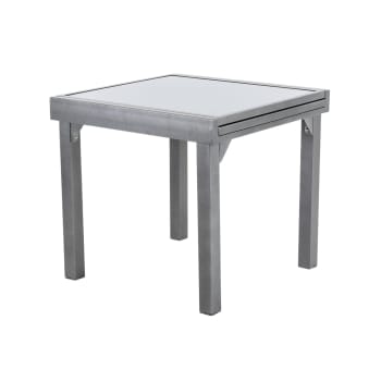 Mesa de jardín extensible de 80 cm a 160 cm aluminio color antracita