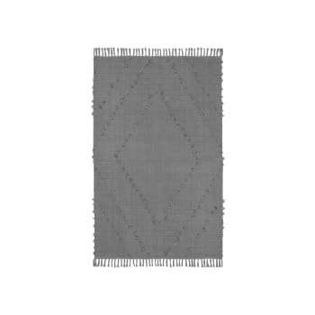 Noos - Tapis en coton gris bleuté 120x180cm
