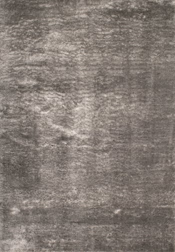 COSY - Tapis en polyester brillant motif uni taupe 120x160