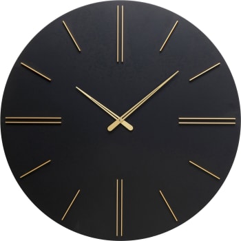 Luca - Reloj de pared negro y dorado D70