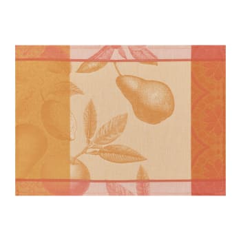 Arrière-pays enduit - Set de table en coton melon 50 x 36