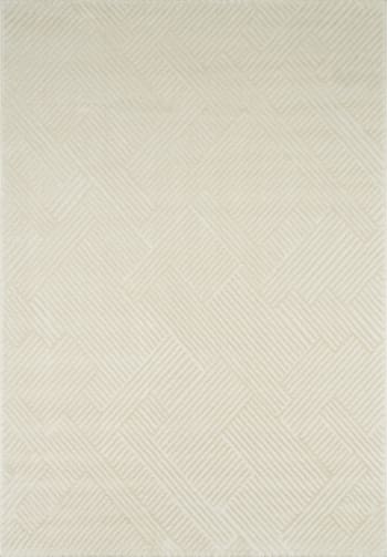BIANCA - Tapis crème motif géométrique - 120x160